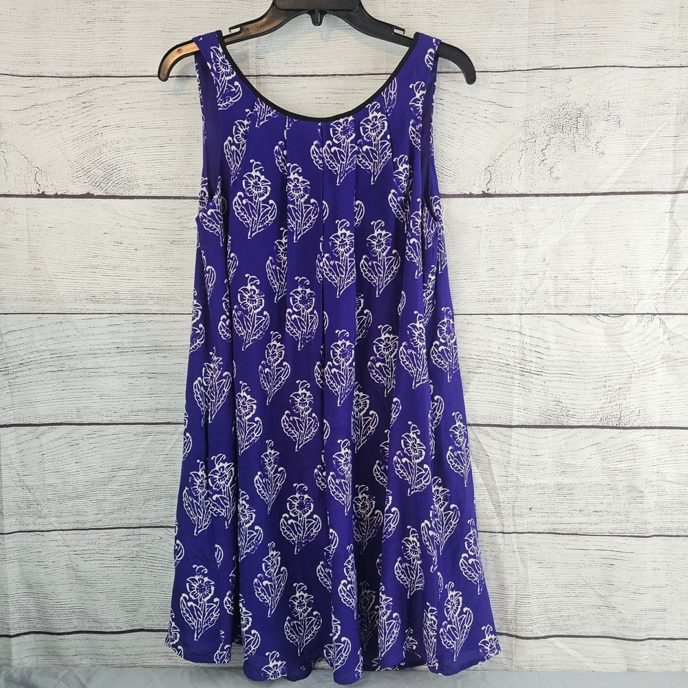 Maeve Anthropologie XS Purple Floral Silk Tank‎ Dress Polyester Lined L738